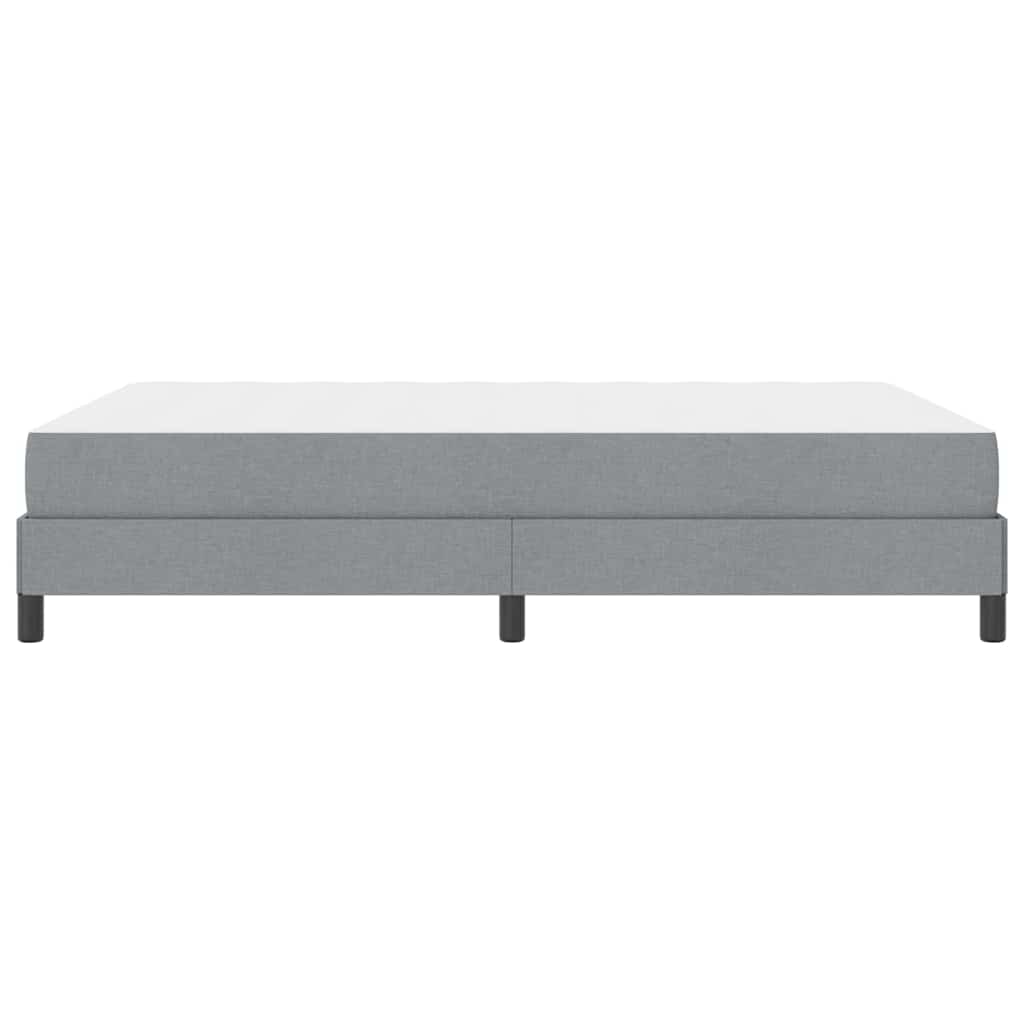 Box spring seng med madras Lysegrå 160 x 200 cm Stof