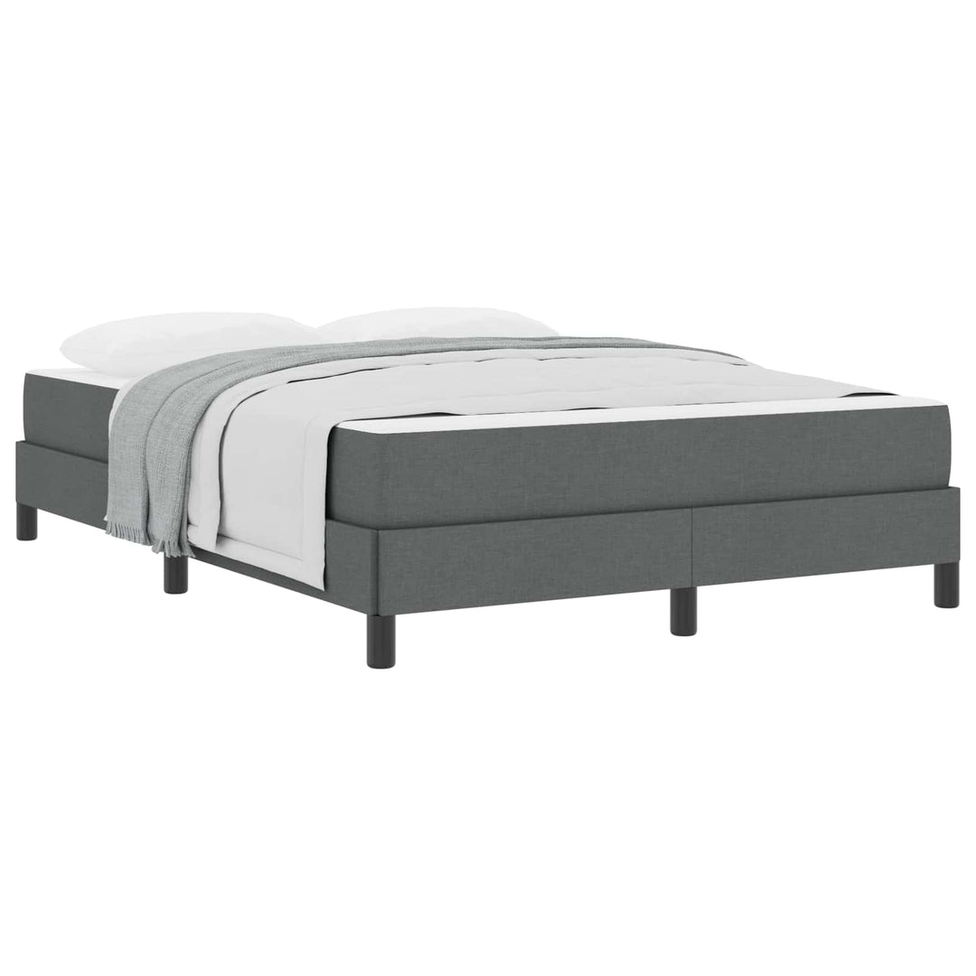 Box spring seng med madras Mørkegrå 160 x 200 cm Stof