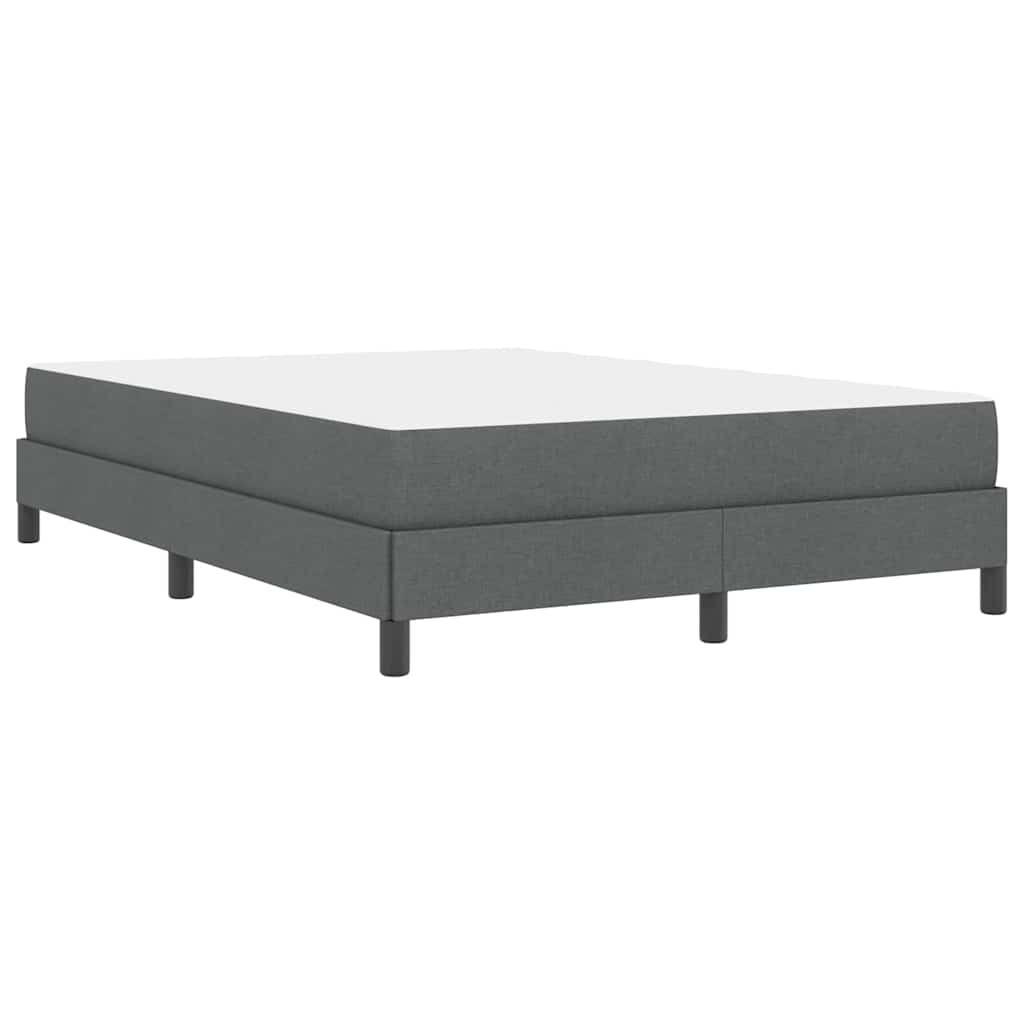 Box spring seng med madras Mørkegrå 160 x 200 cm Stof