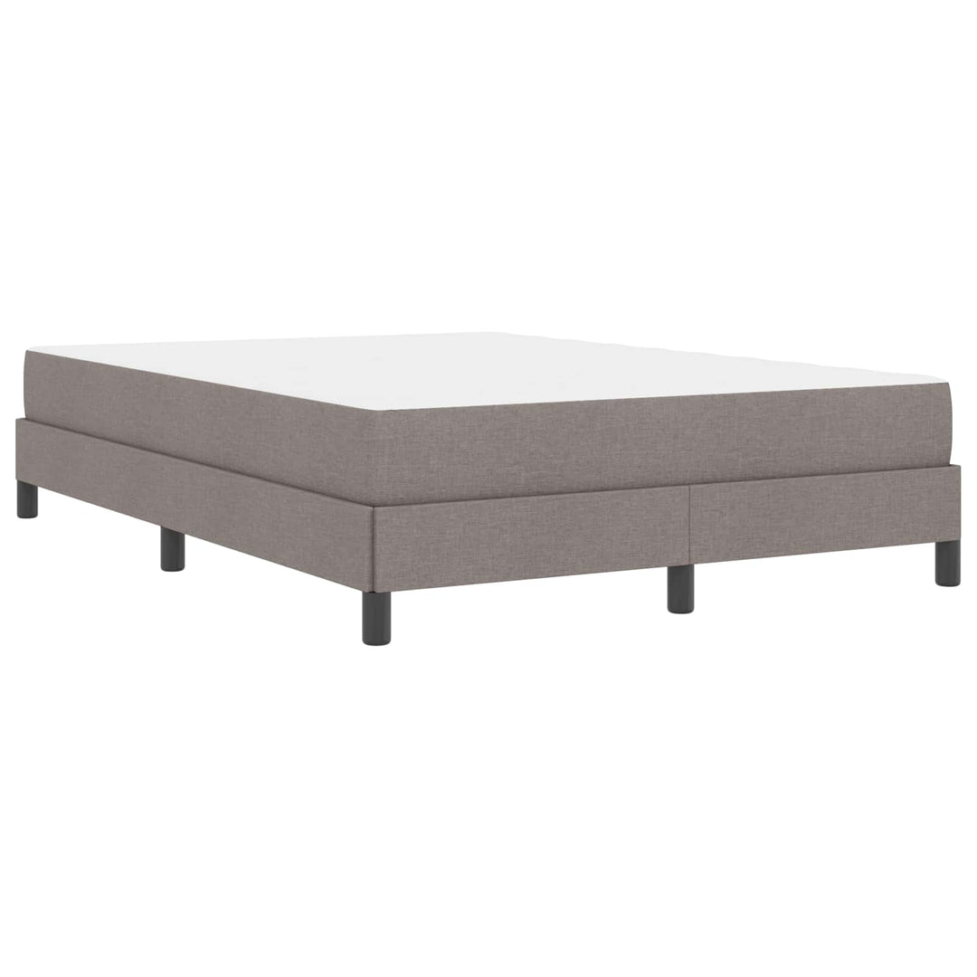 Box spring seng med madras Gråbrun 160 x 200 cm Stof