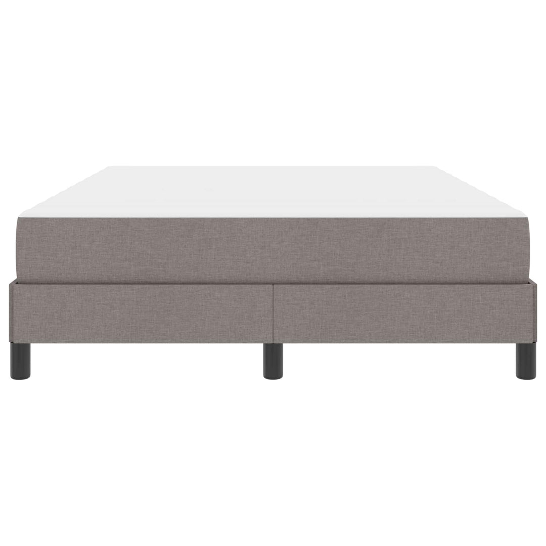 Box spring seng med madras Gråbrun 160 x 200 cm Stof