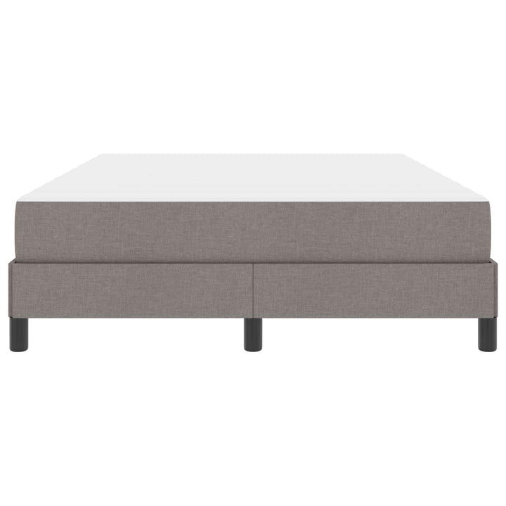 Box spring seng med madras Gråbrun 160 x 200 cm Stof