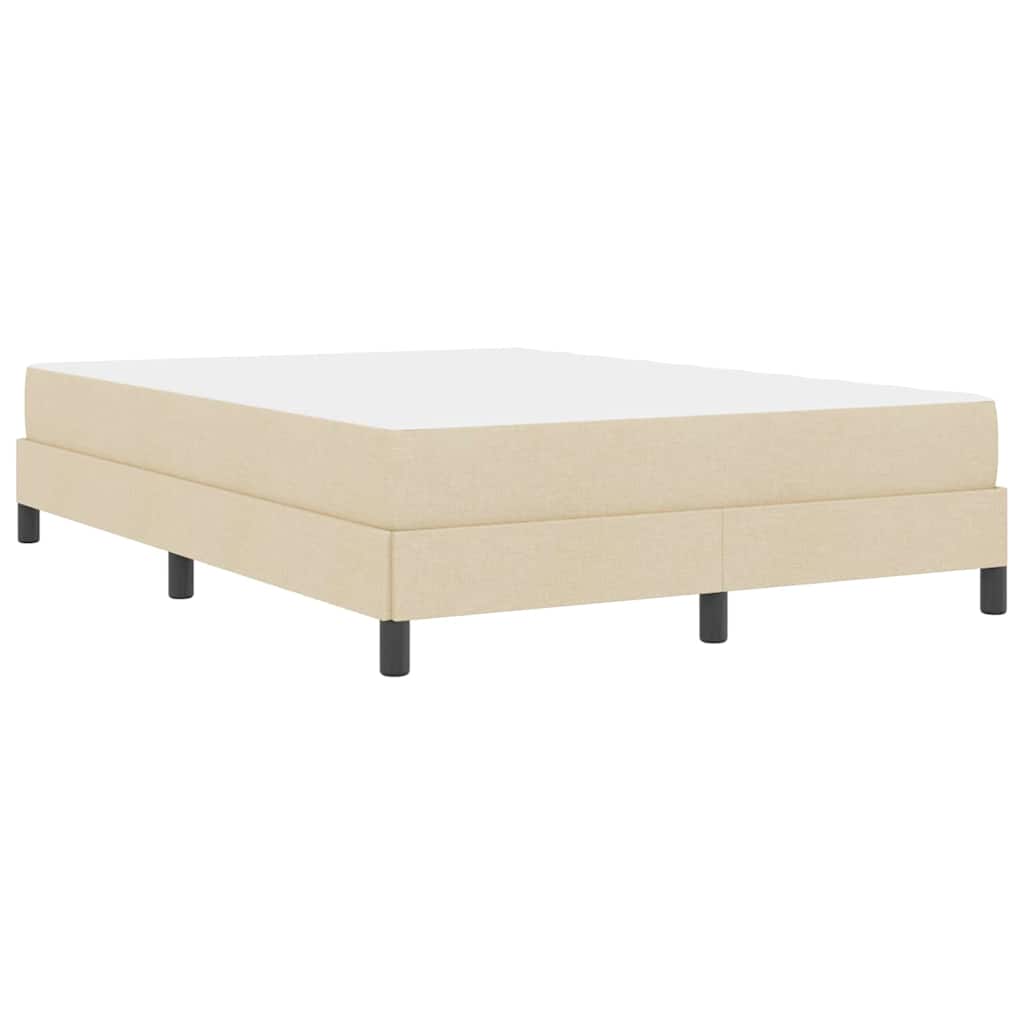 Box spring seng med madras Creme 160 x 200 cm Stof