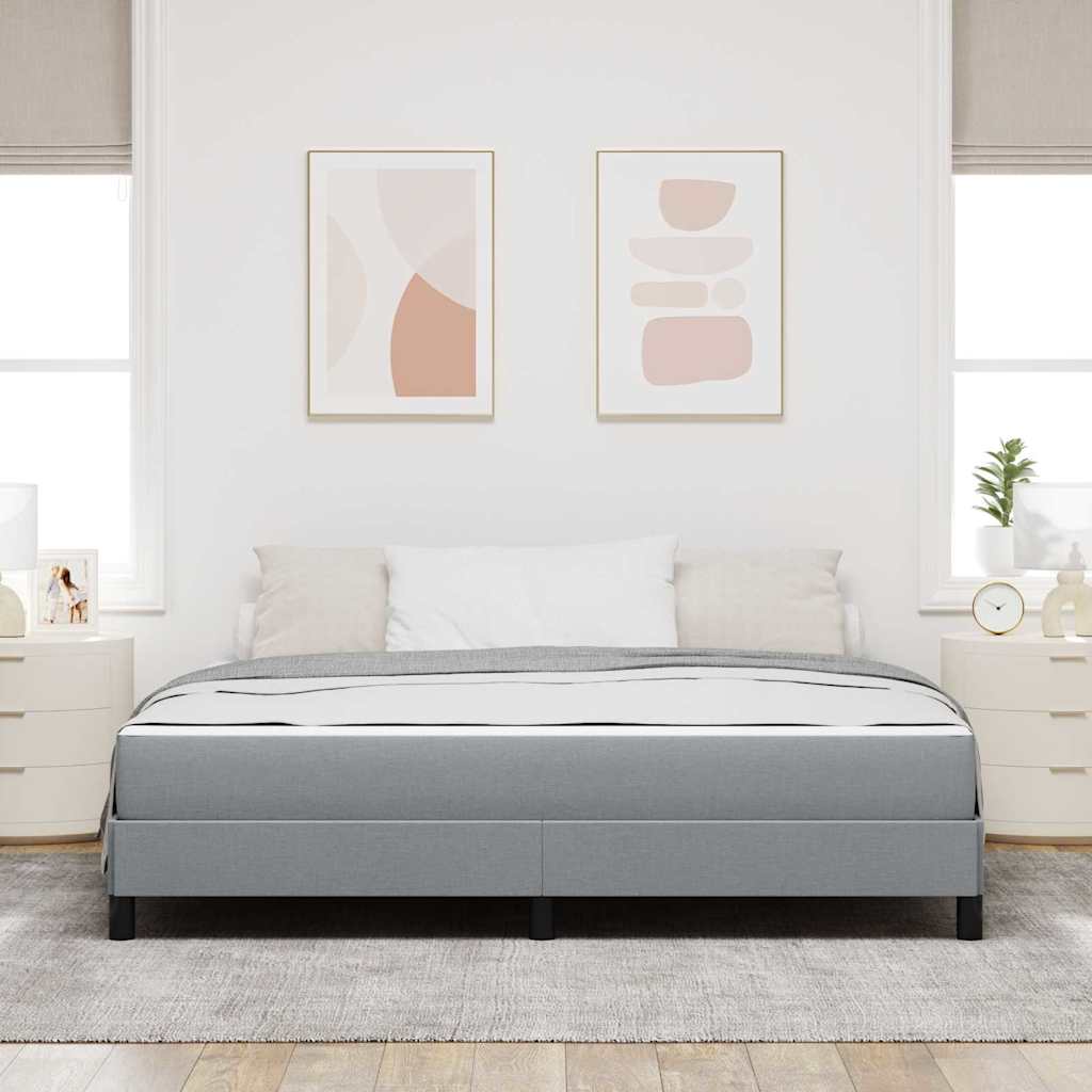 Box spring seng Lysegrå 180 x 200 cm Stof