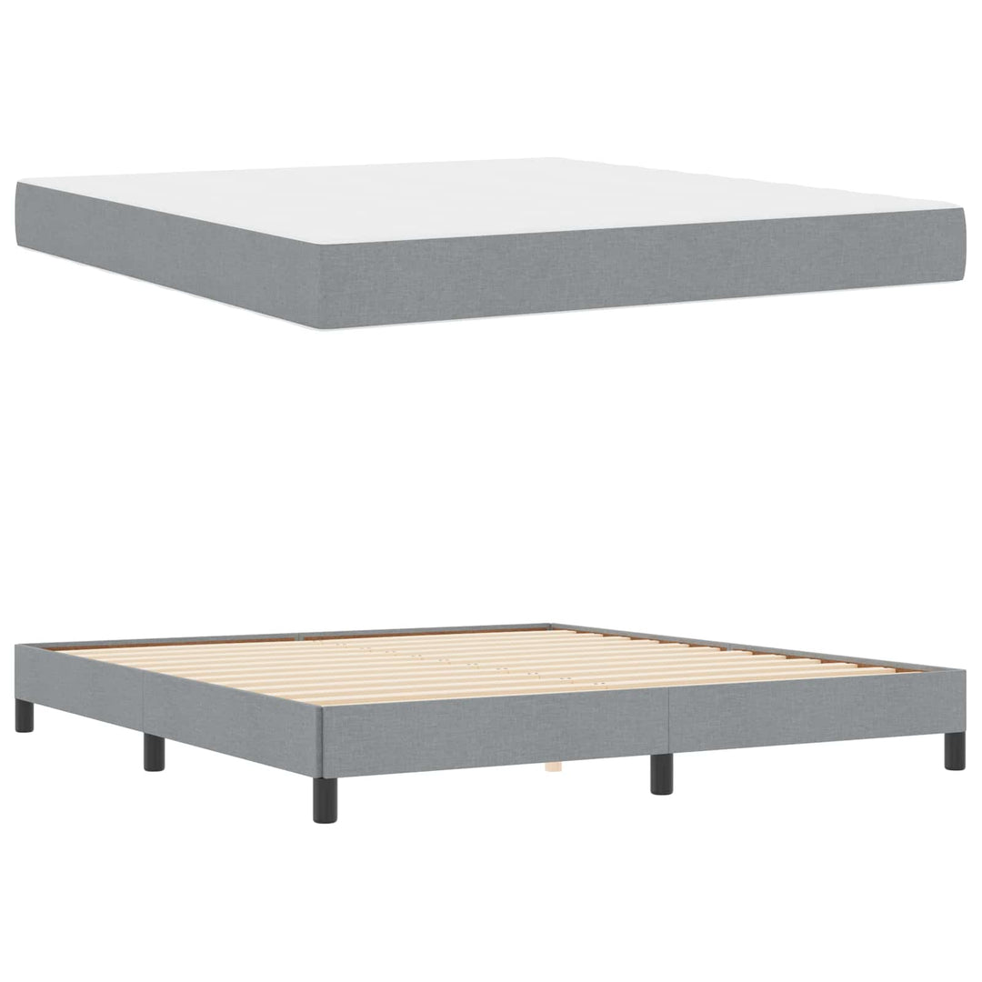 Box spring seng Lysegrå 180 x 200 cm Stof