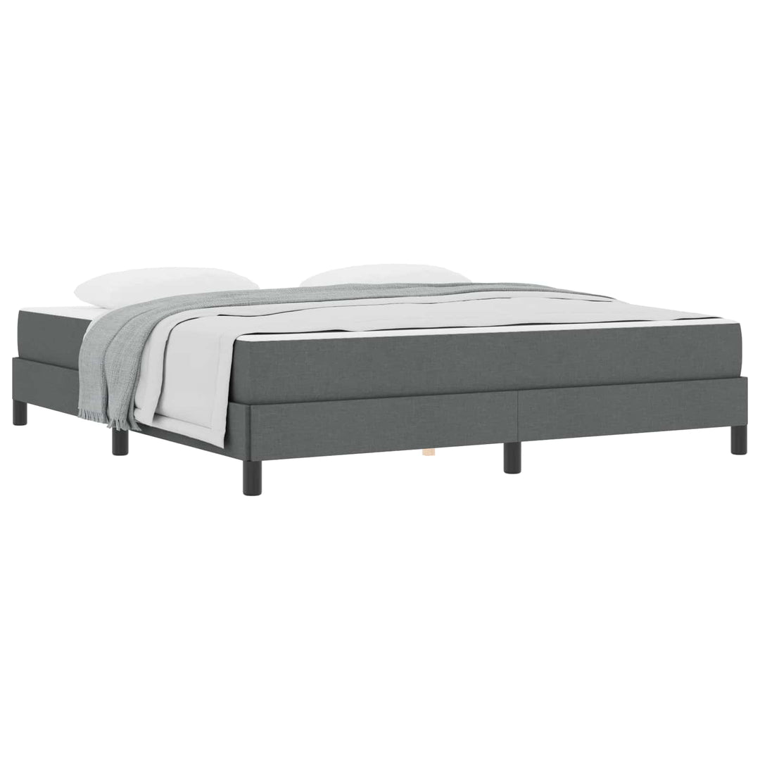 Box spring seng med madras Mørkegrå 180 x 200 cm Stof