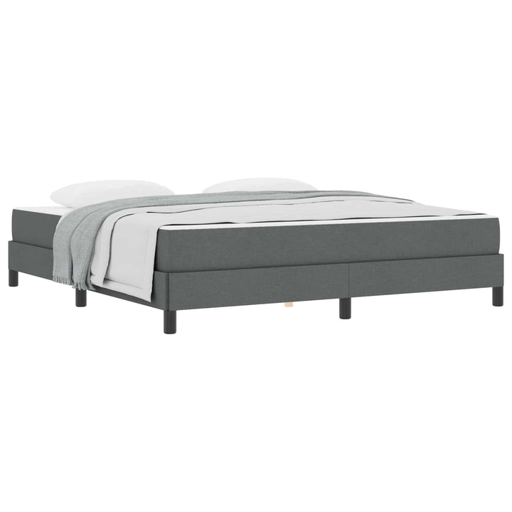 Box spring seng med madras Mørkegrå 180 x 200 cm Stof