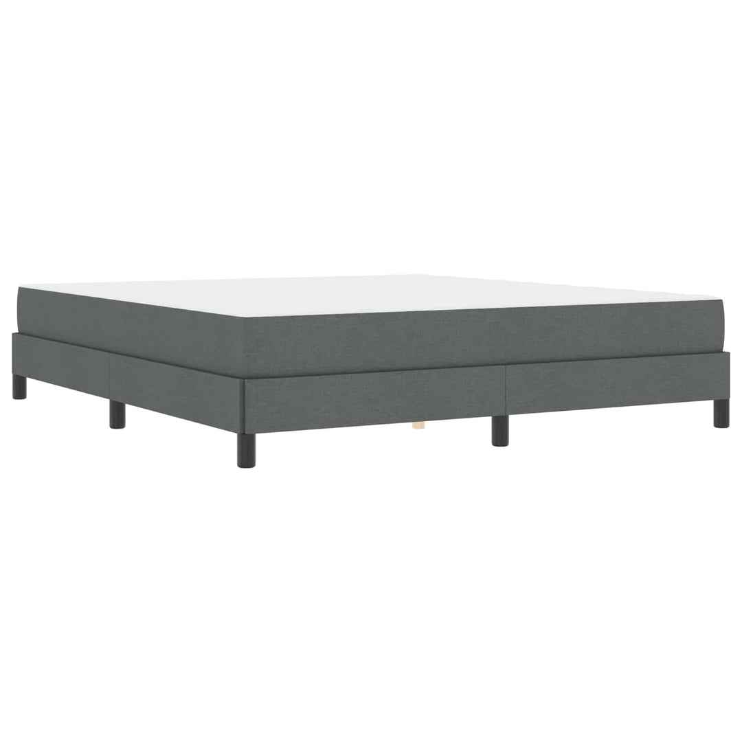 Box spring seng med madras Mørkegrå 180 x 200 cm Stof