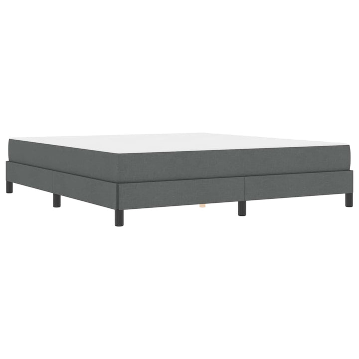 Box spring seng med madras Mørkegrå 180 x 200 cm Stof