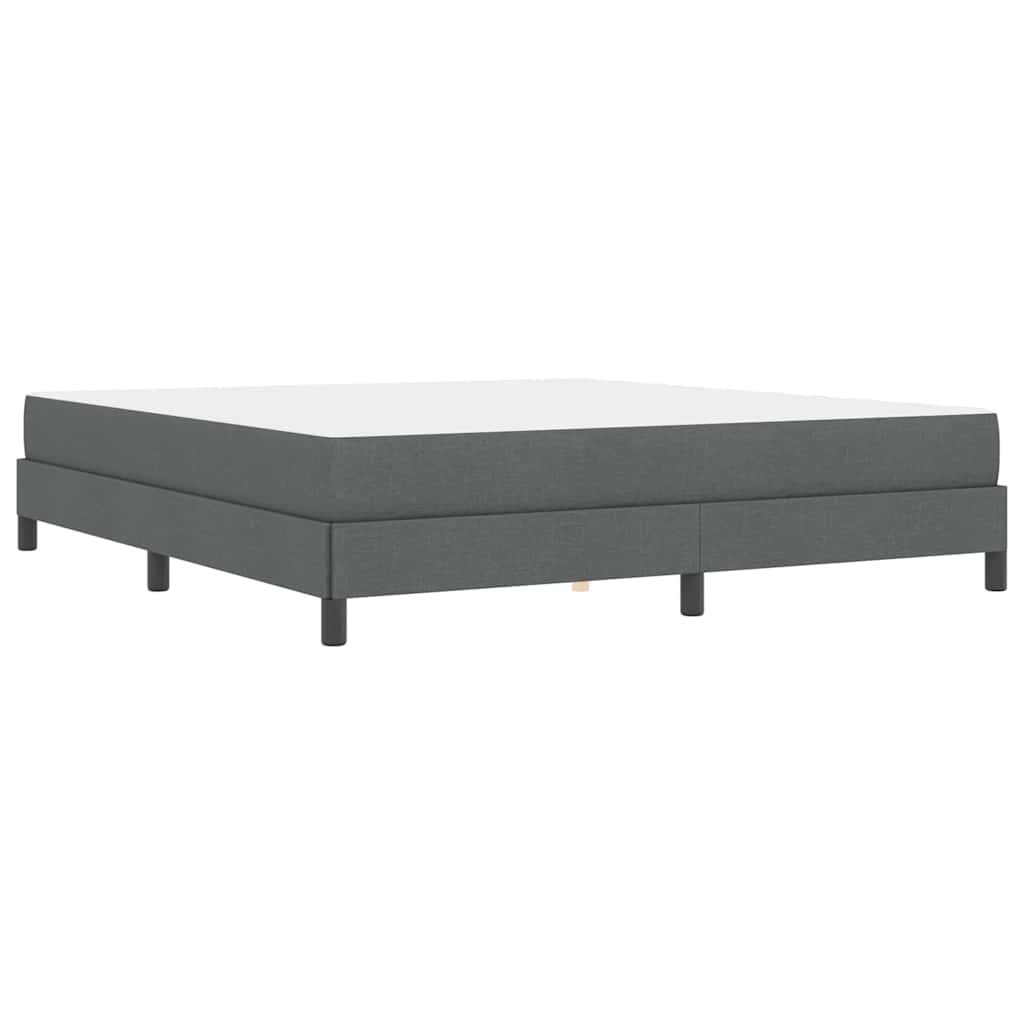 Box spring seng med madras Mørkegrå 180 x 200 cm Stof