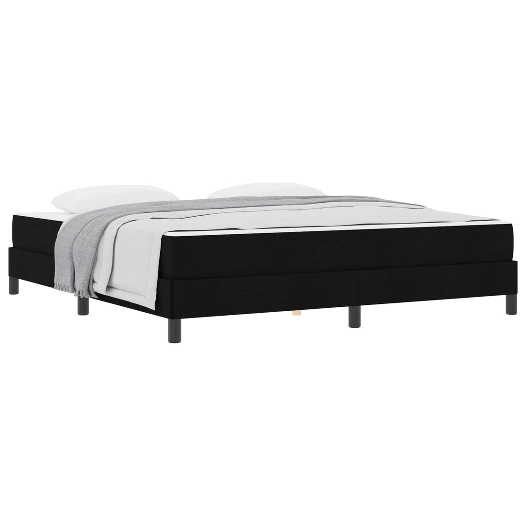Box spring seng med madras Sort 180 x 200 cm Stof