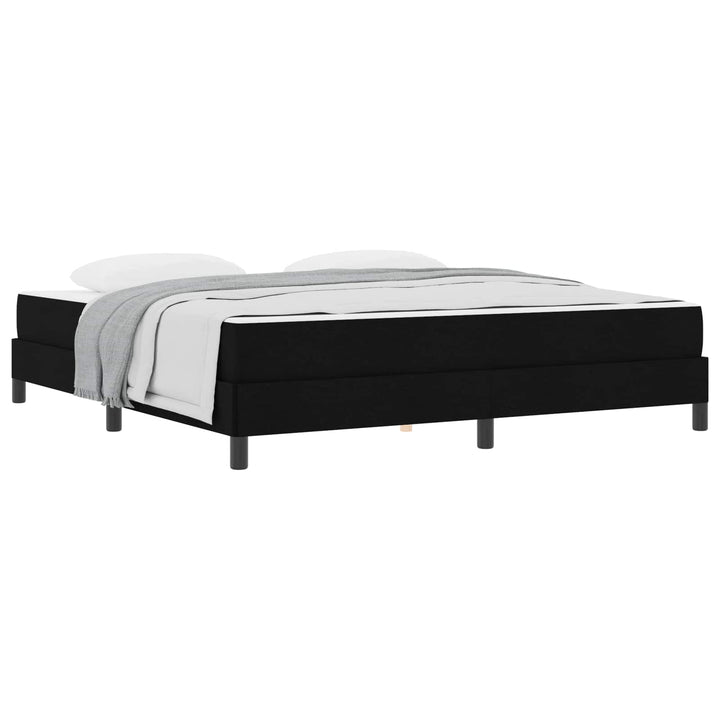 Box spring seng med madras Sort 180 x 200 cm Stof