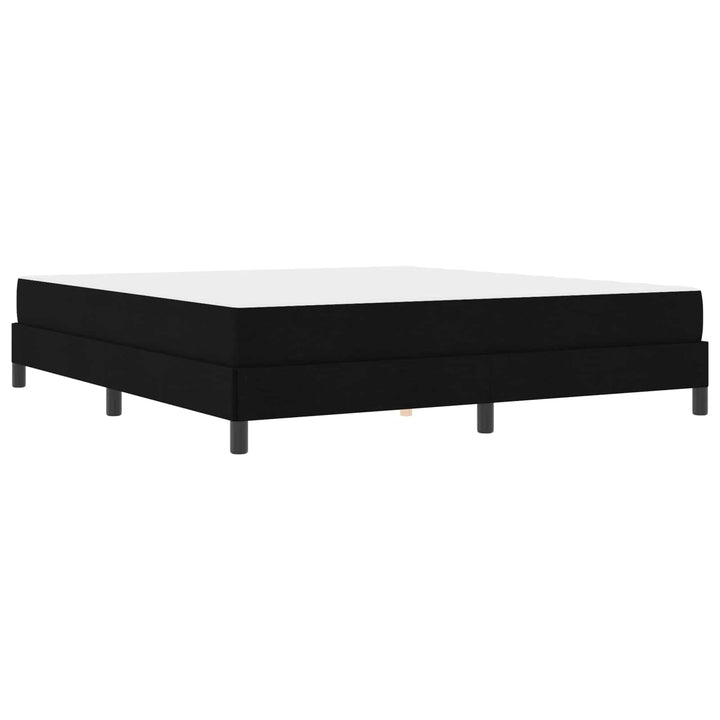 Box spring seng med madras Sort 180 x 200 cm Stof