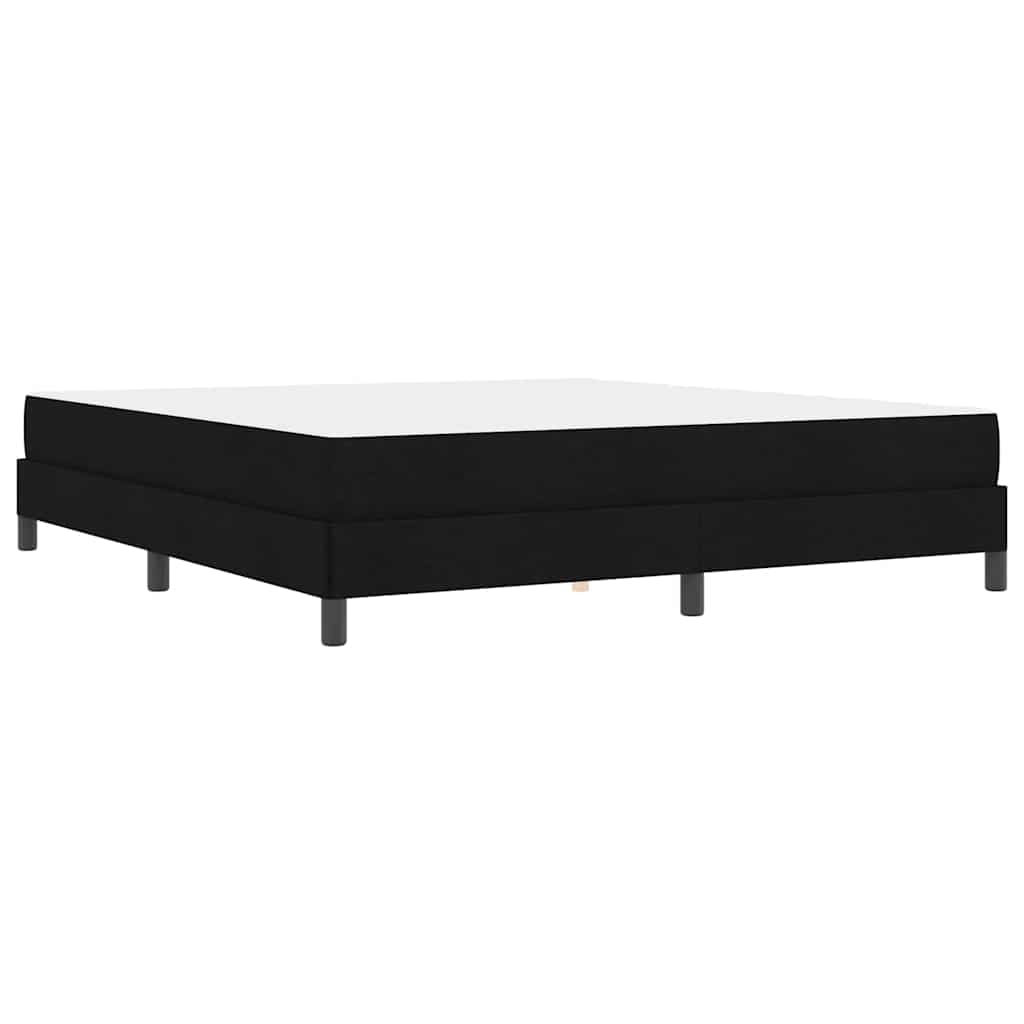 Box spring seng med madras Sort 180 x 200 cm Stof