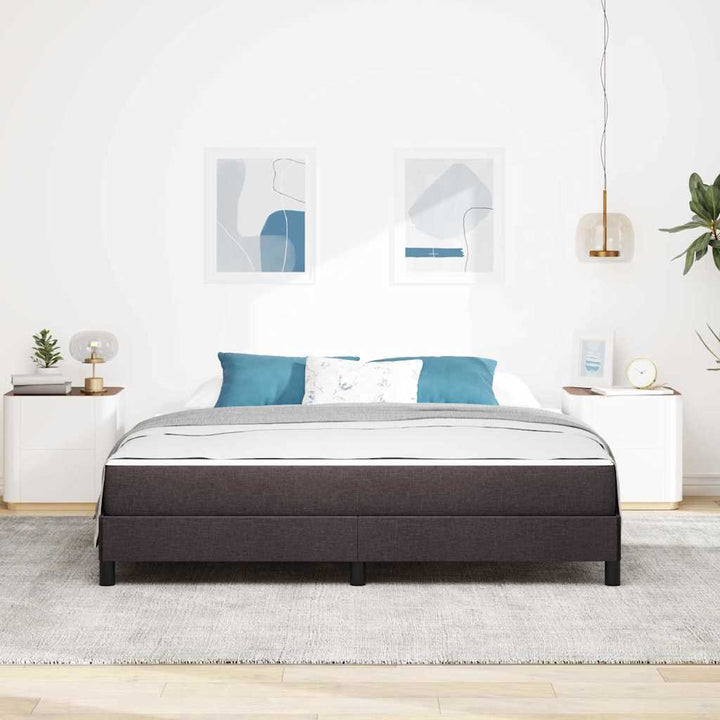 Box spring seng med madras Mørk Brun 180 x 200 cm Stof