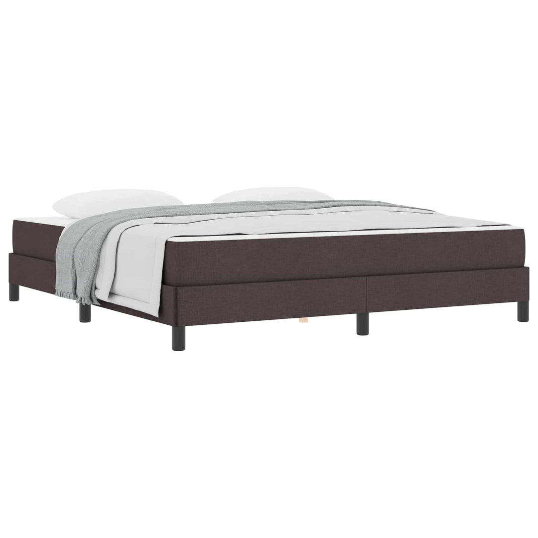 Box spring seng med madras Mørk Brun 180 x 200 cm Stof