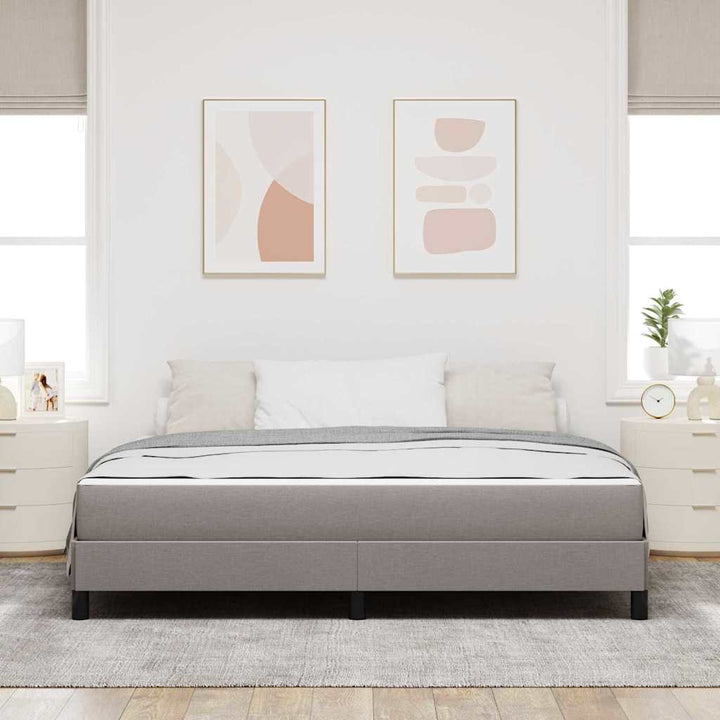 Box spring seng Gråbrun 180 x 200 cm Stof