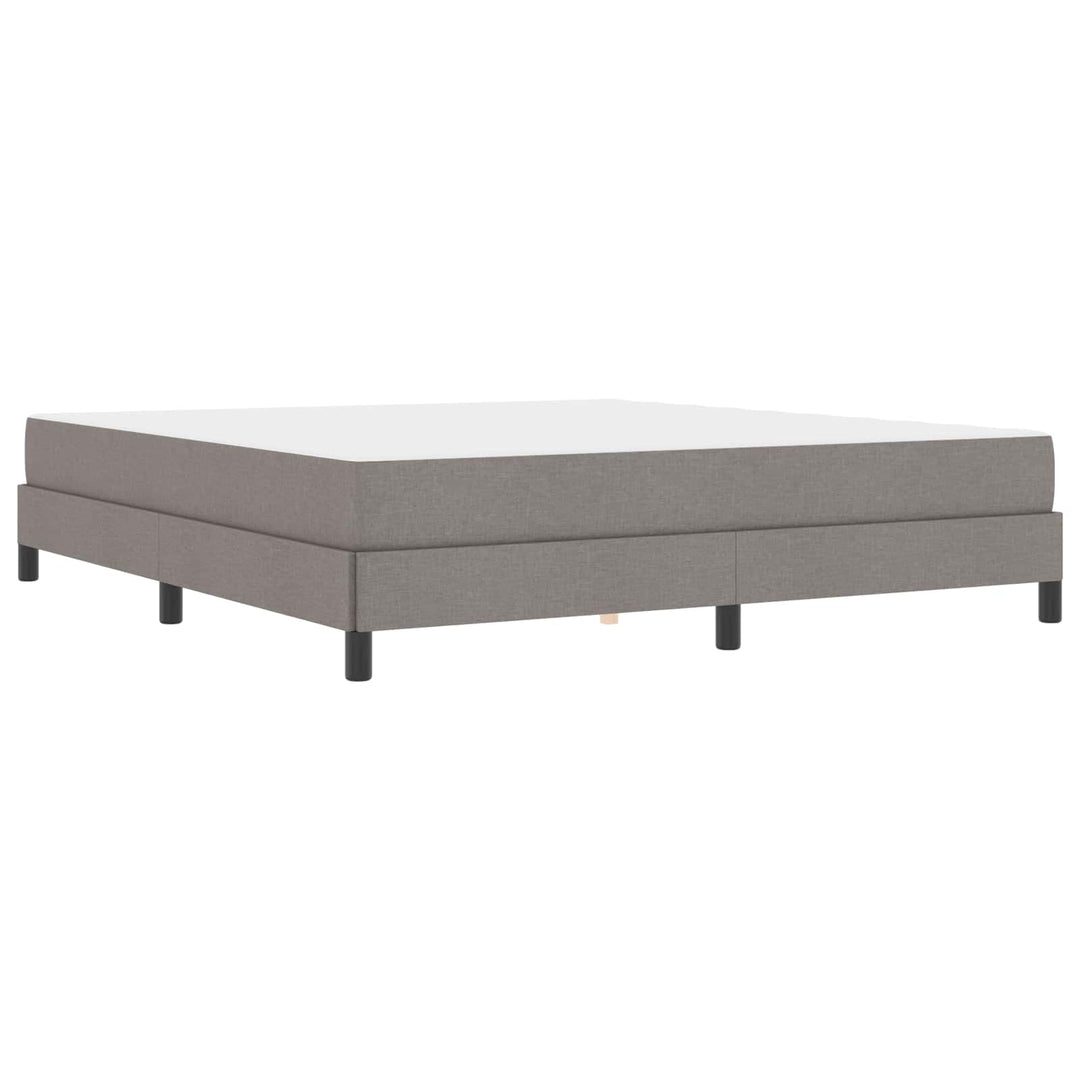 Box spring seng med madras Gråbrun 180 x 200 cm Stof