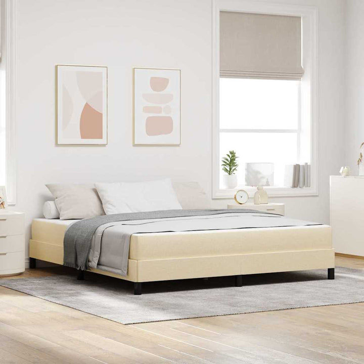 Box spring seng Creme 180 x 200 cm Stof