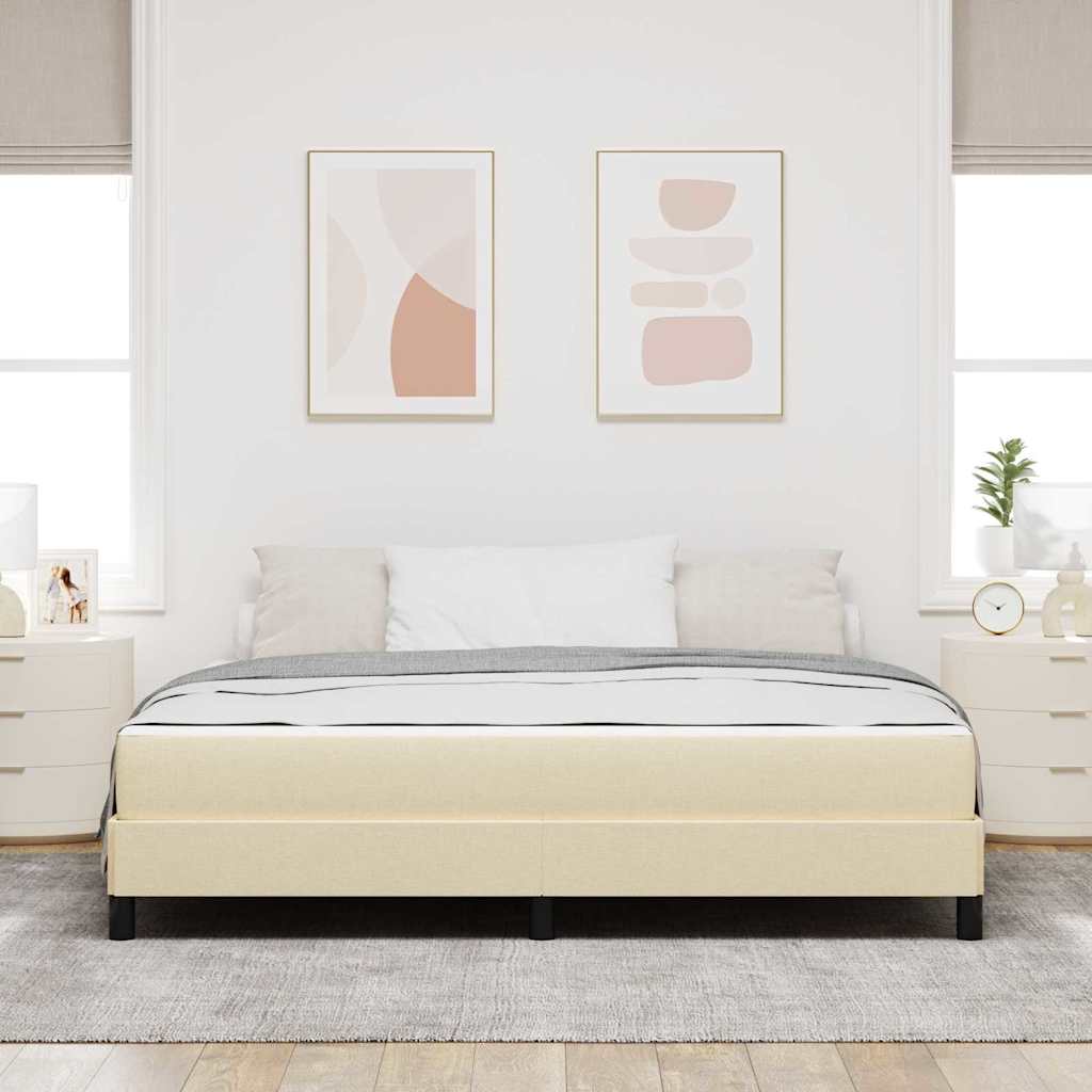 Box spring seng Creme 180 x 200 cm Stof