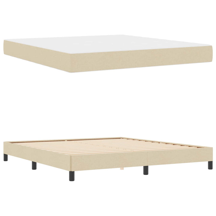 Box spring seng Creme 180 x 200 cm Stof