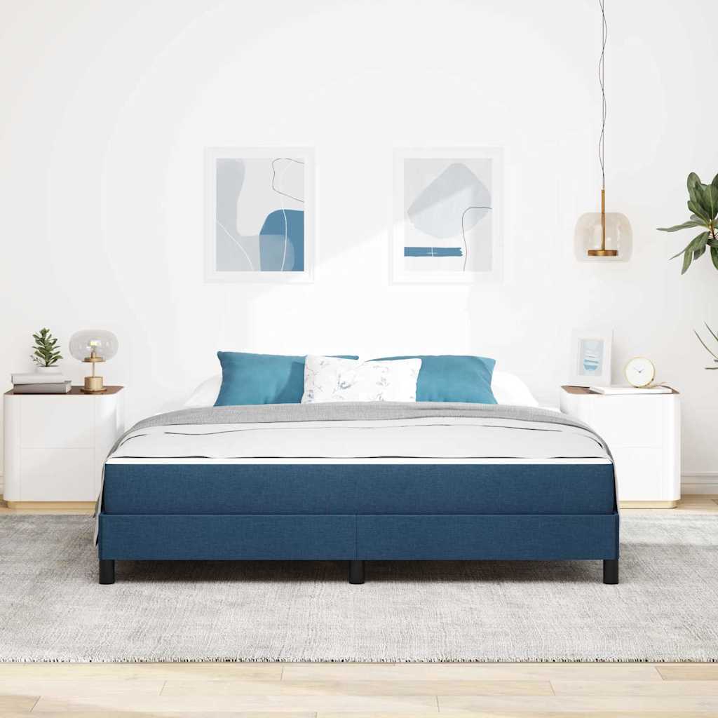 Box spring seng med madras Blå 180 x 200 cm Stof