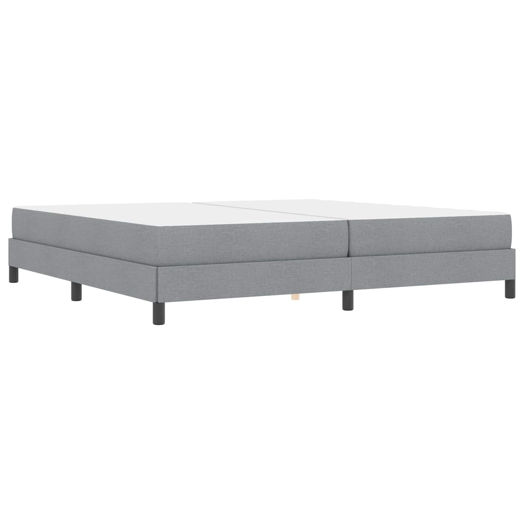Box spring seng med madras Lysegrå 200 x 200 cm Stof