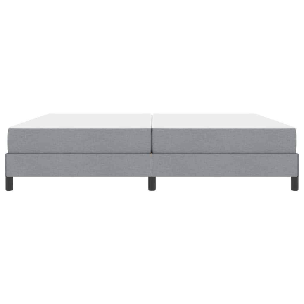 Box spring seng med madras Lysegrå 200 x 200 cm Stof
