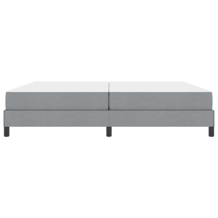 Box spring seng med madras Lysegrå 200 x 200 cm Stof