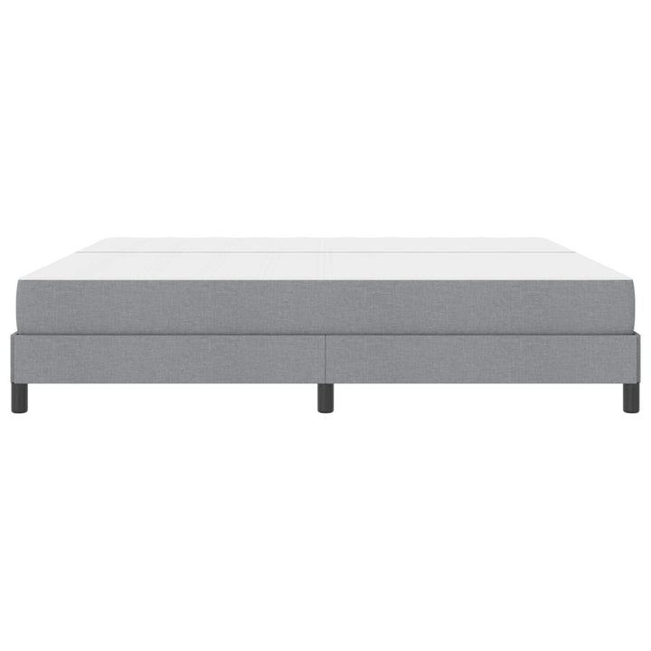 Box spring seng med madras Lysegrå 200 x 200 cm Stof