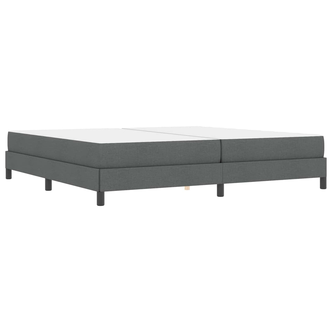 Box spring seng med madras Mørkegrå 200 x 200 cm Stof