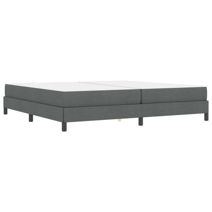 Box spring seng med madras Mørkegrå 200 x 200 cm Stof