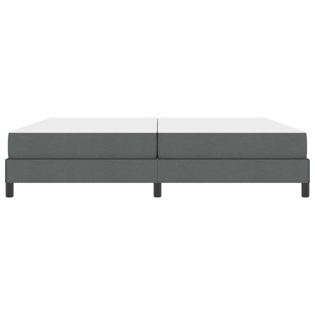 Box spring seng med madras Mørkegrå 200 x 200 cm Stof