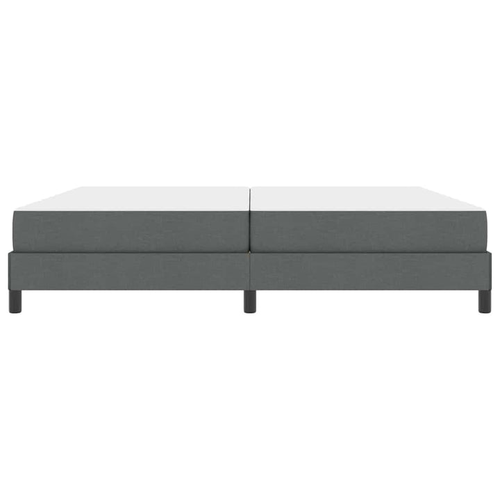 Box spring seng med madras Mørkegrå 200 x 200 cm Stof
