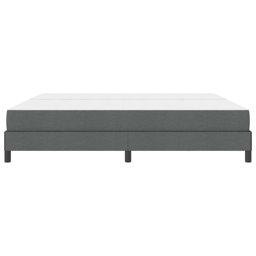 Box spring seng med madras Mørkegrå 200 x 200 cm Stof