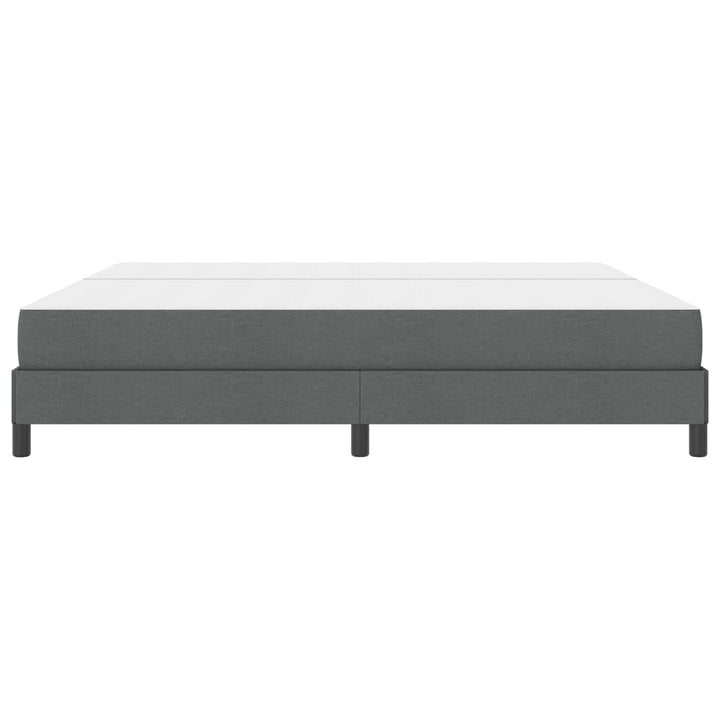 Box spring seng med madras Mørkegrå 200 x 200 cm Stof