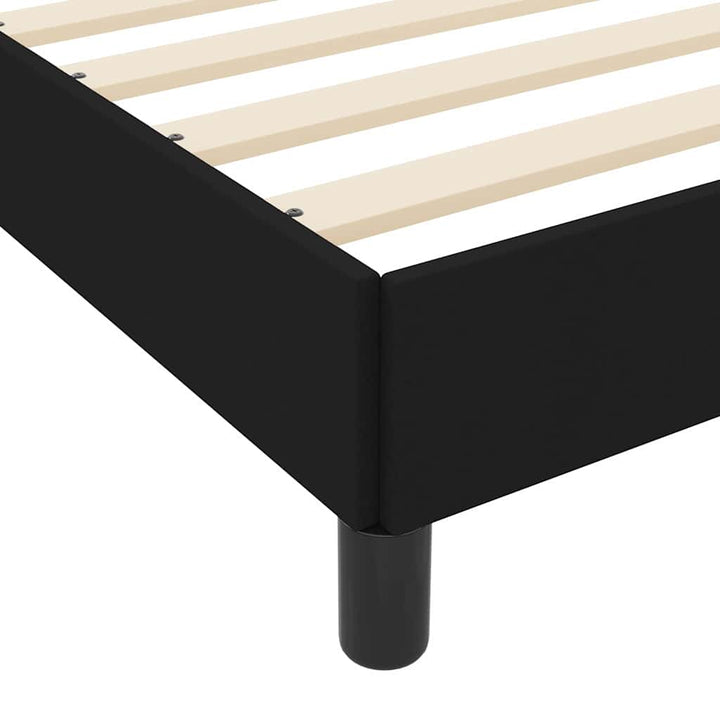 Box spring seng med madras Sort 200 x 200 cm Stof