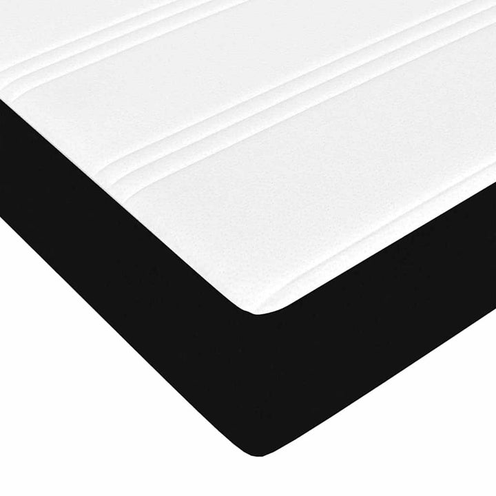 Box spring seng med madras Sort 200 x 200 cm Stof