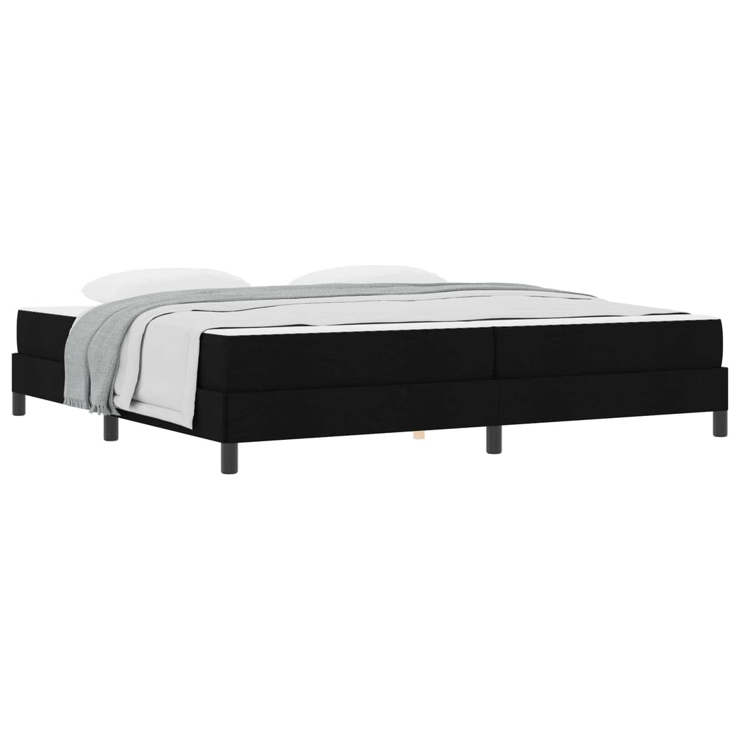 Box spring seng med madras Sort 200 x 200 cm Stof