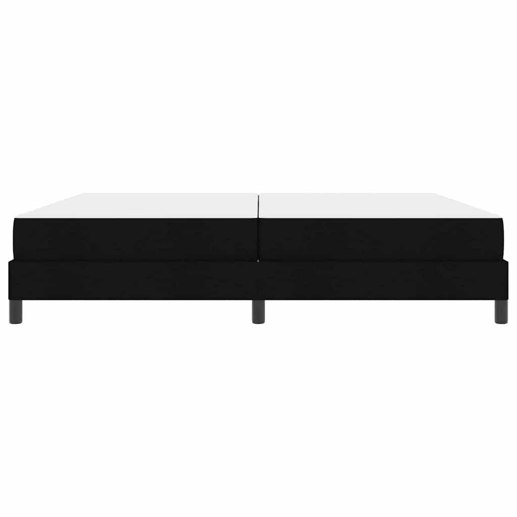 Box spring seng med madras Sort 200 x 200 cm Stof