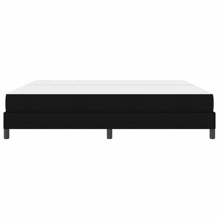 Box spring seng med madras Sort 200 x 200 cm Stof