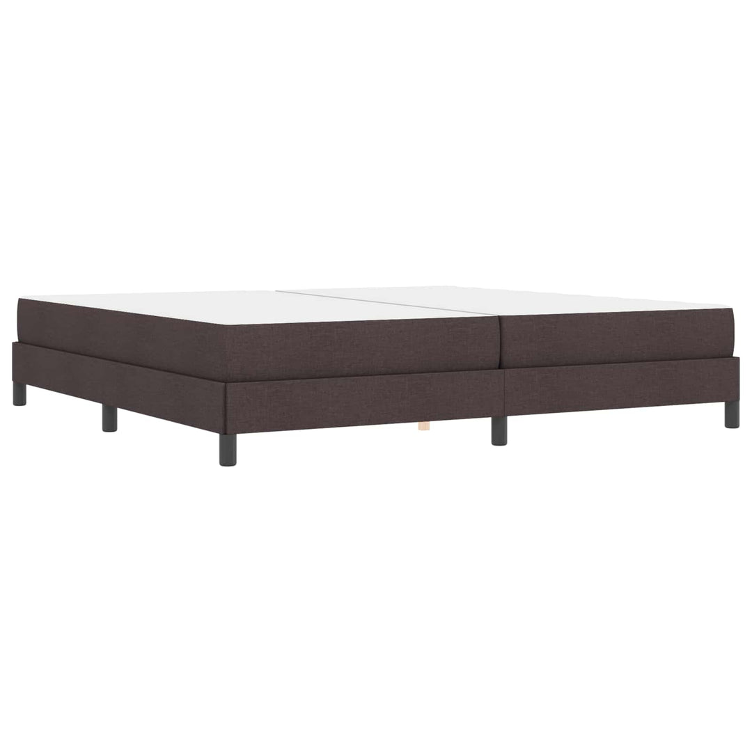 Box spring seng med madras Mørk Brun 200 x 200 cm Stof
