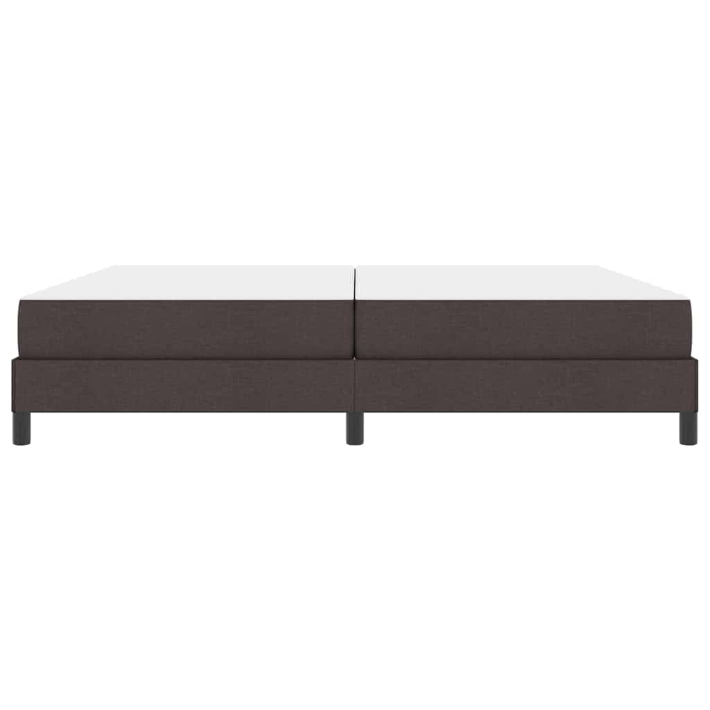 Box spring seng med madras Mørk Brun 200 x 200 cm Stof