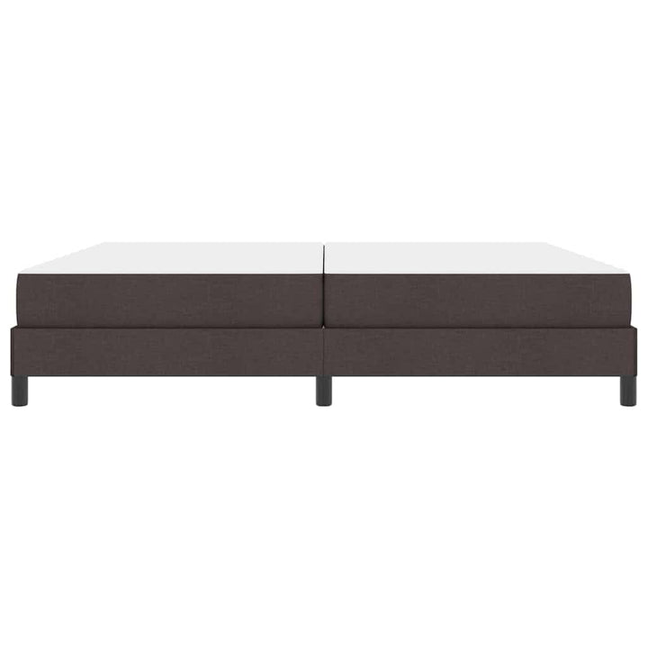 Box spring seng med madras Mørk Brun 200 x 200 cm Stof