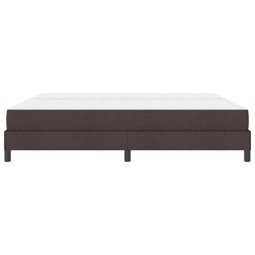 Box spring seng med madras Mørk Brun 200 x 200 cm Stof