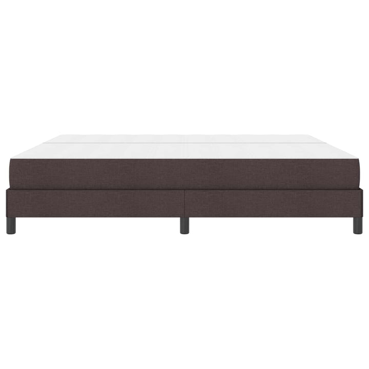 Box spring seng med madras Mørk Brun 200 x 200 cm Stof