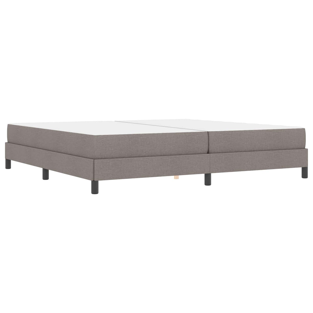 Box spring seng med madras Gråbrun 200 x 200 cm Stof