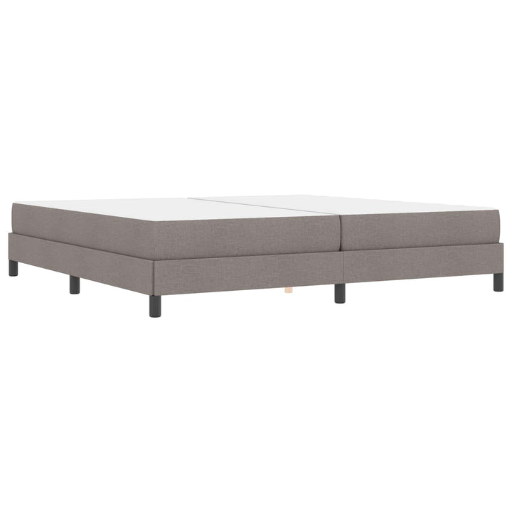Box spring seng med madras Gråbrun 200 x 200 cm Stof