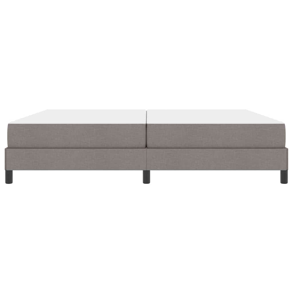 Box spring seng med madras Gråbrun 200 x 200 cm Stof