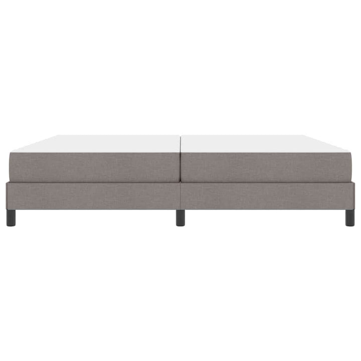 Box spring seng med madras Gråbrun 200 x 200 cm Stof